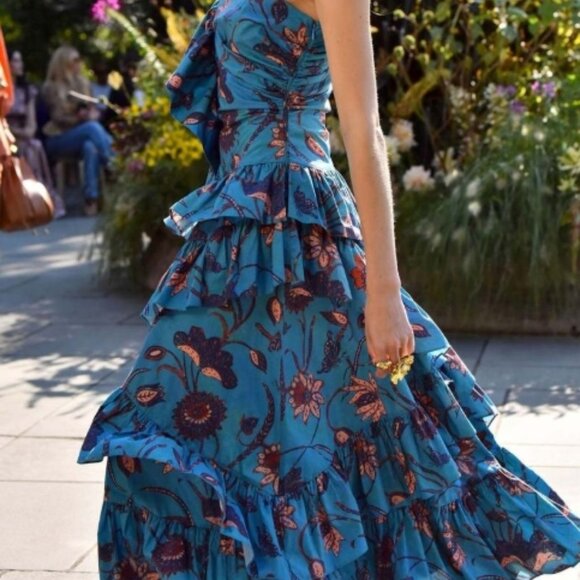 NWOT ULLA JOHNSON Ondine Dress in Lagoon XS $695 - Picture 3 of 12